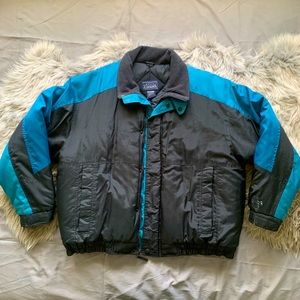Basic Editions Vintage 90s Mens XL Windbreaker Insulated Puffer Jacket
